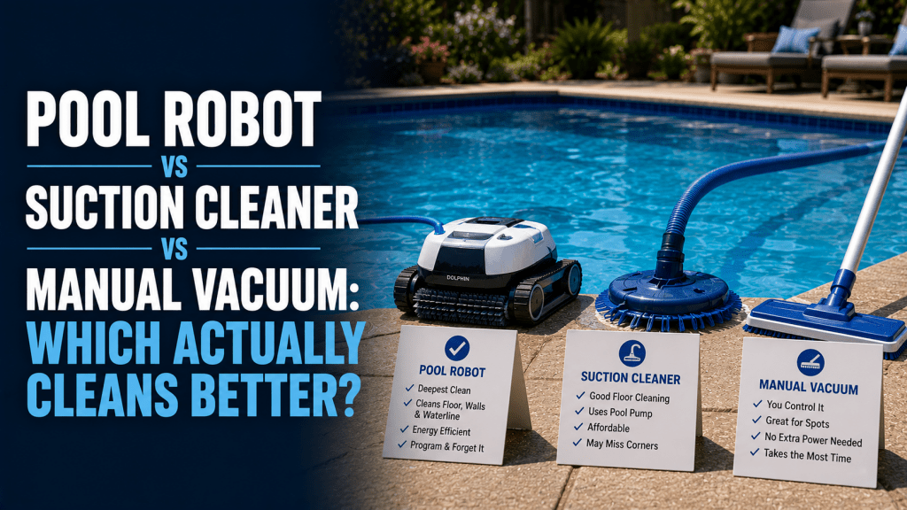 Pool Robot vs Suction Cleaner vs Manual Vacuum: Which Actually Cleans Better? - AquaDoc