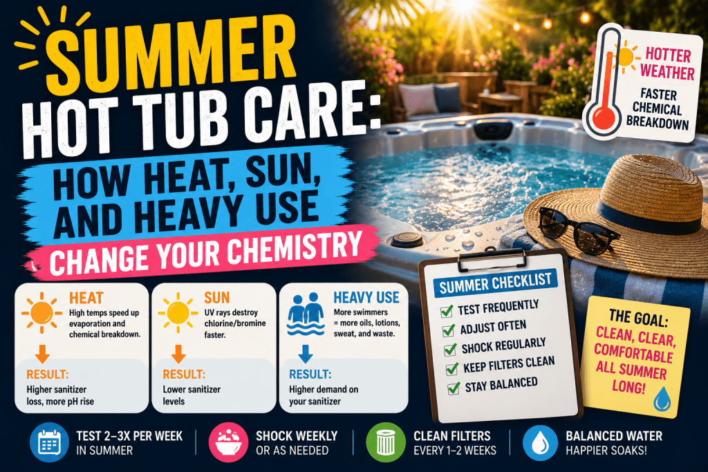 Summer Hot Tub Care: How Heat, Sun, and Heavy Use Change Your Chemistry - AquaDoc