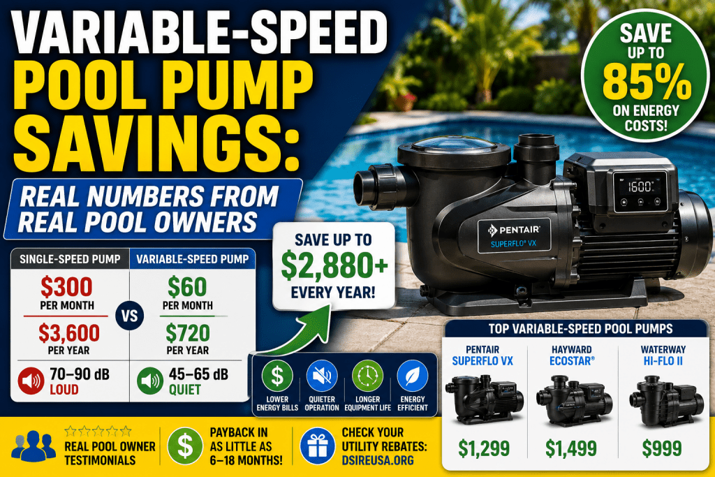 Variable-Speed Pool Pump Savings: Real Numbers from Real Pool Owners - AquaDoc