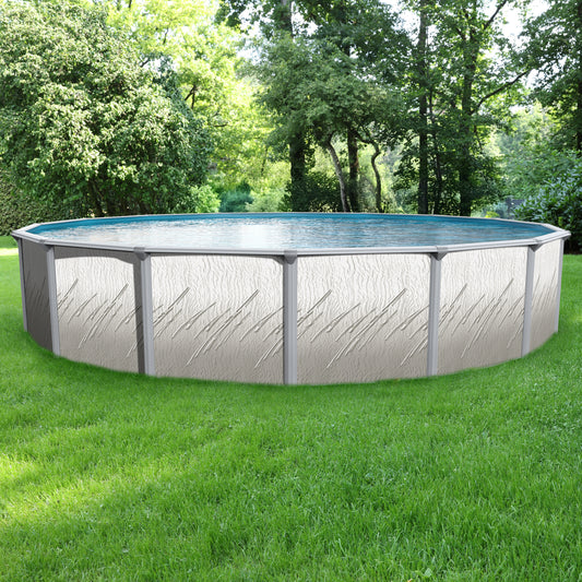 Pretium 18' Round 52" Above Ground Pool – Model #PPREGLXDUN-1852SSSTSSFB0-WS