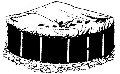 GPC Winter Covers BOUND AG 16'x32' OVAL WNTER COVER 15YR 12121935AB - AquaDoc
