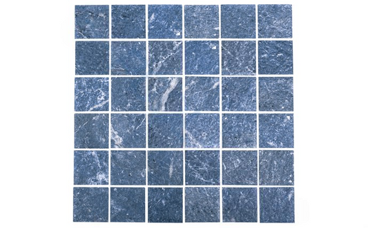 Detailed shot of 2" x 2" Sky Blue tile texture and color blend