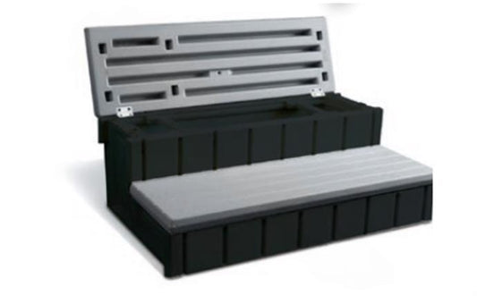 36" Storage Step Deep Gray Black Sidewalls