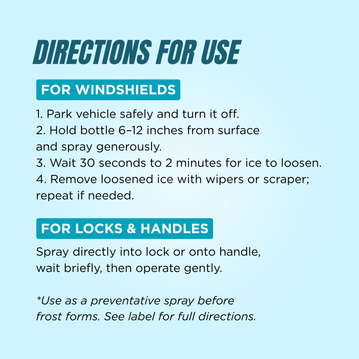 De - icer for Car Windshield - AquaDoc