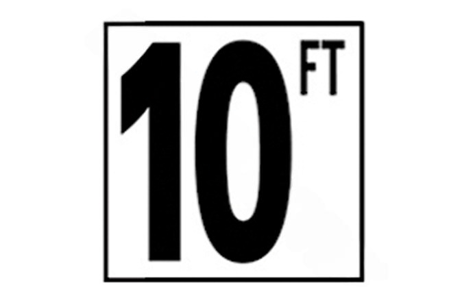 Durable and fade-resistant 10 FT depth marker for swimming pools
