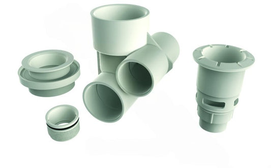  AquaStar AquaThunder® 2.5" White Therapeutic Spa Jet Gunite Jet Body Assembly 