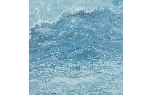 Glossy Barbados Aqua porcelain 6×6 tile