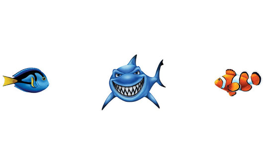 6" x 24" Porcelain Gotcha Shark Step Marker for Pool Steps