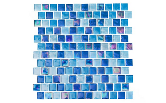 Ocean-inspired 1x1 mosaic tiles in water