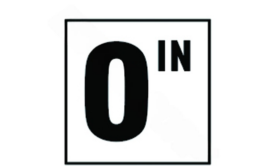 White tile with 0 IN black lettering