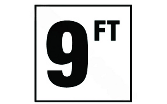 DM41-2090 6" x 6" pool depth marker with 4" black number