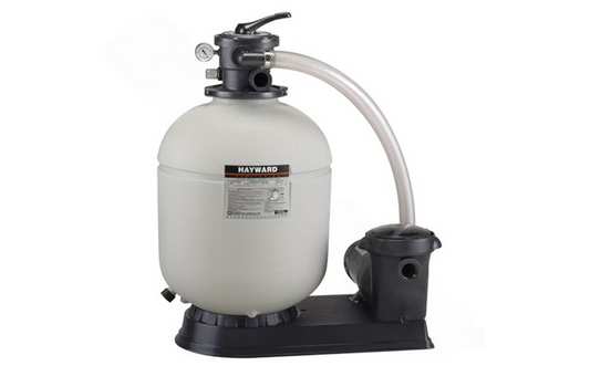 High-performance 19-inch sand filter system with 1.5 HP pump and twist lock cord