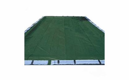 GPC Winter Covers 25' x 50' Green/Black Unbound Rectangle IG Winter Cover for 20' x 45' Rect Pool - AquaDoc