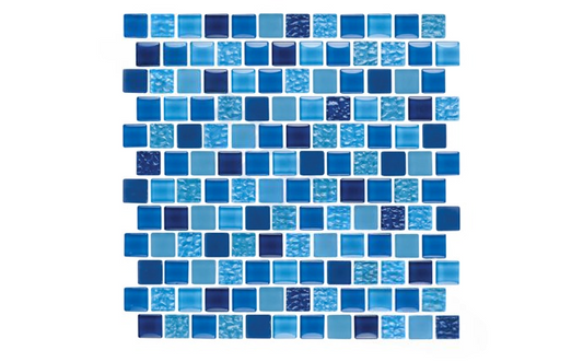 Luxury pool with elegant design using NPT Royal Blue Tiles