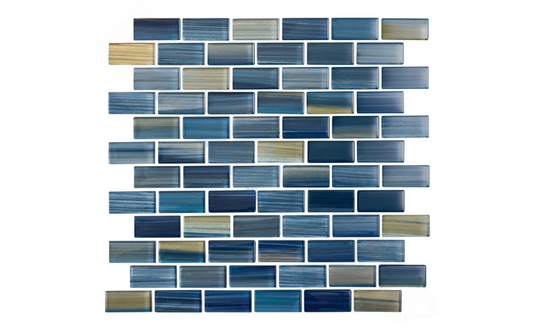 Escapade Aqua glass mosaic tile for pools and spas