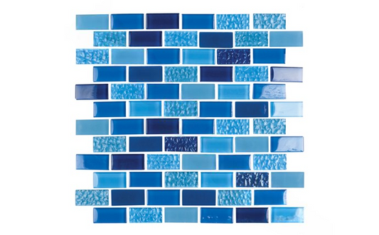 Royal blue essence glass tile for poolscapes.