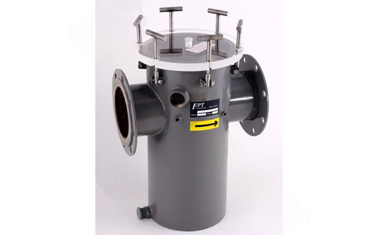 Front view of Fluidtrol SW166104031 4" stainless basket strainer