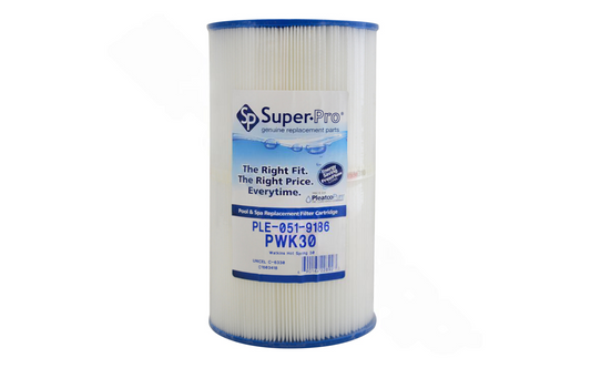 Front view of the SUPER-PRO 30 SqFt Replacement Filter Cartridge"