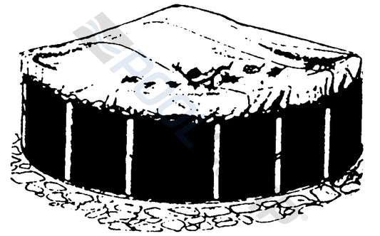 30' Bound Round Above Ground Winter Cover with 12 Year Warranty