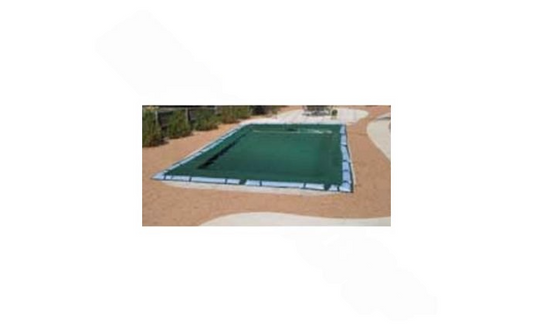 Durable pool cover for winter protection.

