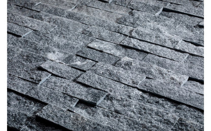 6" x 23 5/8" Ledger Panel Glint Split Face Tile Charcoal