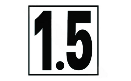  Front view of NPT DM52-423 5" Non-Skid Metric 1.5 Depth Marker