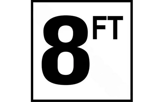 Inlays C610080 6" x 6" frost-resistant ceramic depth marker tile with black 8FT lettering