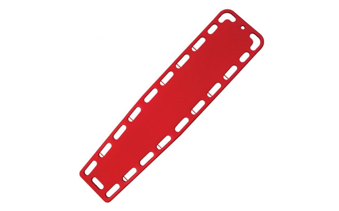 Top view of KEMP 10-993-RED AB Adult Spine Board showing handholds
