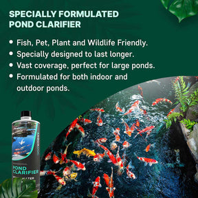 Pond Clarifier - Fish-Friendly Koi Pond Water Clarifier to Quickly Clear Murky Pond Water and Remove Pond Sludge with Natural Enzymes - Fish Pond Water Treatment - AquaDoc Pond Supplies