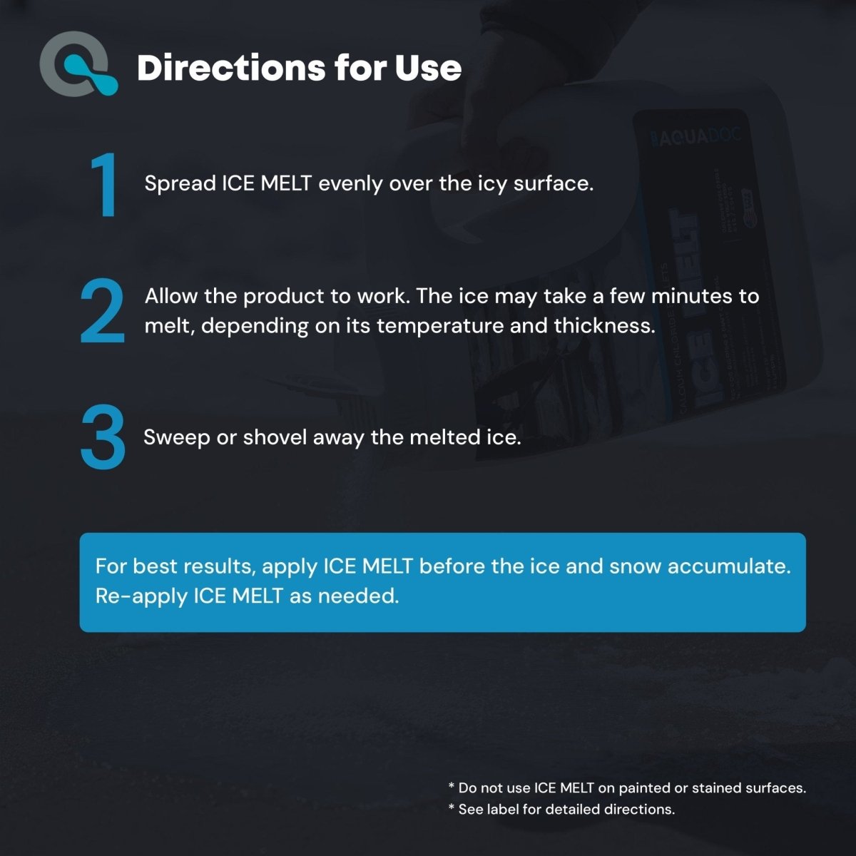 AquaDoc Ice Melt Safe for Concrete - Calcium Chloride - AquaDoc