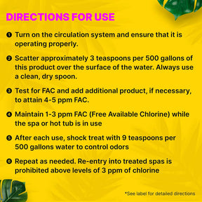 Chlorinating Granules for Hot tub