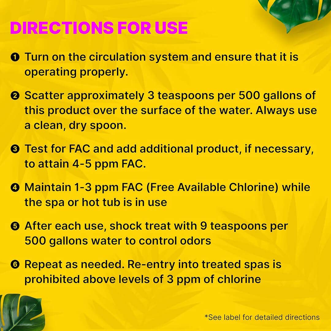 Chlorine Granules for Hot tub