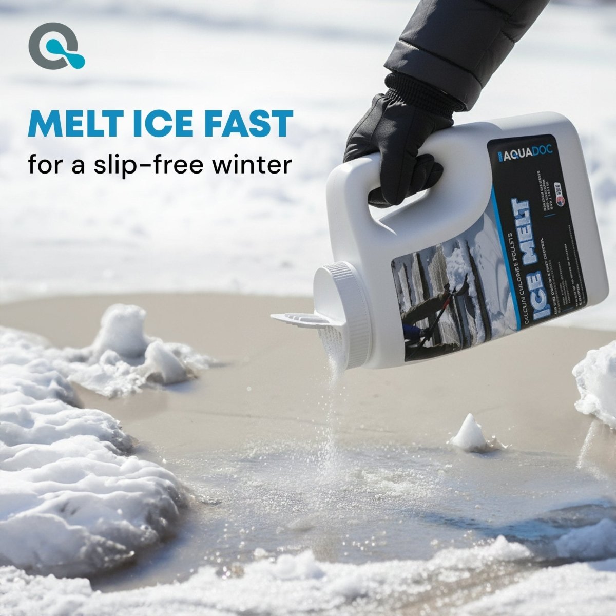 AquaDoc Ice Melt Safe for Concrete - Calcium Chloride - AquaDoc