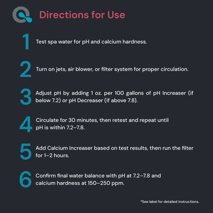 Spa Balancer - Ph Increaser Pint + Ph Decreaser Pint + Calcium Increaser Pint - AquaDoc