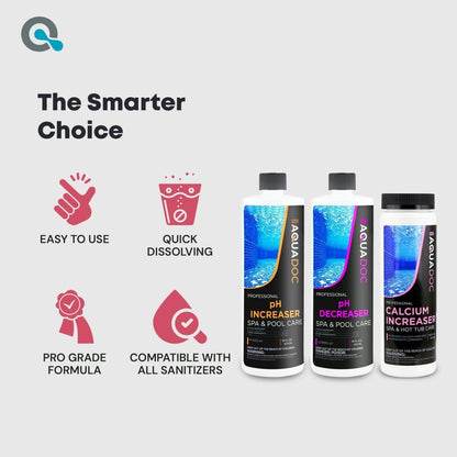 Spa Balancer - Ph Increaser Pint + Ph Decreaser Pint + Calcium Increaser Pint - AquaDoc