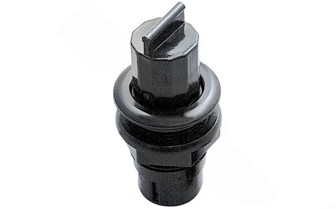 Low-profile Waterway .75" spa drain fill valve for efficient and durable water control.