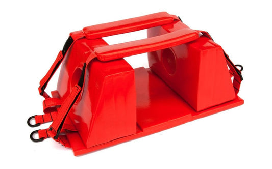 Complete Marine Rescue Products head immobilizer with base plate, foam blocks, and straps

