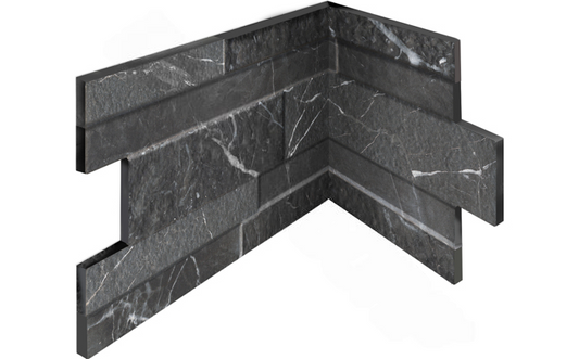 NPT Carrara Tile Nero Black Corner for pool and spa