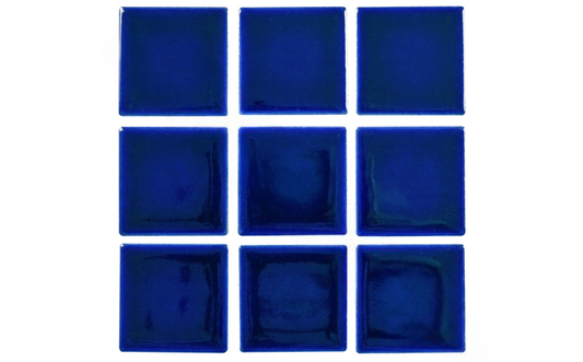 NPT 2" x 2" glazed cobalt tile for pool waterline and spa borders