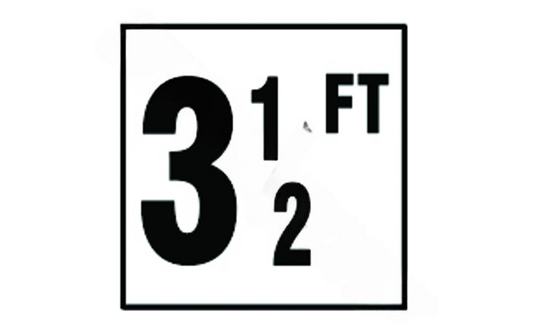 NPT DM42-2035 4-inch Non-Skid 3.5 FT Depth Marker for pool safety