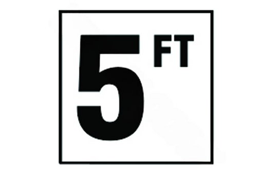 NPT DM42-2050 4" Non-Skid 5 FT Depth Marker for pool safety