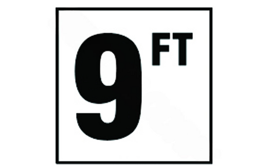  Front view of NPT DM42-2090 4" Non-Skid 9 FT Depth Marker