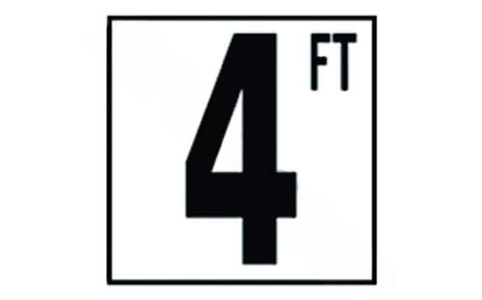 NPT DM52-2040 5-inch Non-Skid 4 FT Depth Marker for pool safety