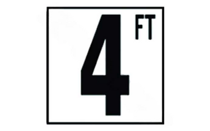 NPT DM52-2040 5-inch Non-Skid 4 FT Depth Marker for pool safety