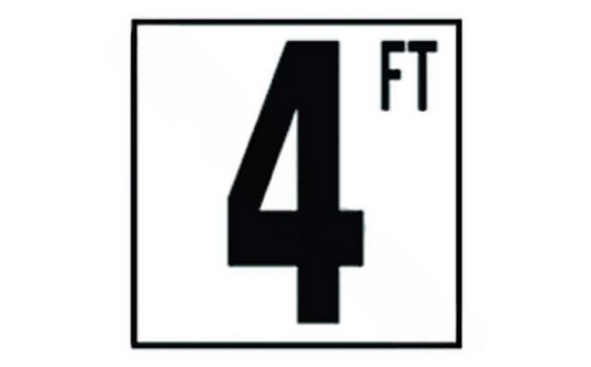 NPT DM52-2040 5-inch Non-Skid 4 FT Depth Marker for pool safety