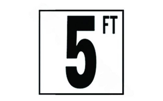 Front view of NPT DM52-2050 5" Non-Skid Depth Marker