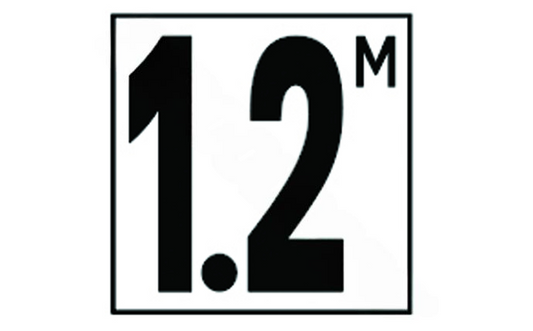 NPT DM52-517 5-inch Non-Skid 1.2M Depth Marker for pool safety