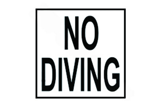 NPT DM702-12 Non-Skid NO DIVING Depth Marker for pool safety