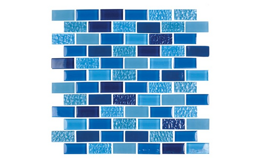 NPT Essence Royal Glass Mosaic Tile in royal blue for pools and spas