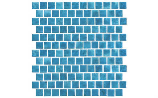 NPT Mini Koyn Glass Tile in Cerulean for pools and spas